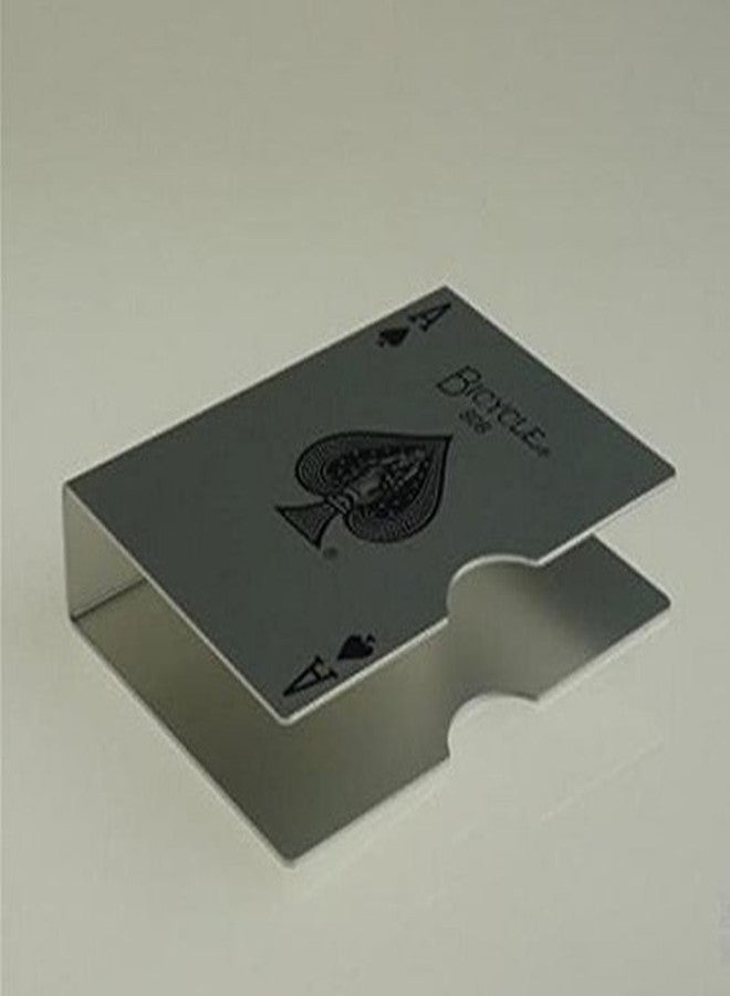 Bicycle Stainless Steel (Silver) Card Clip for Deck Guard Protection Holder - Image 3